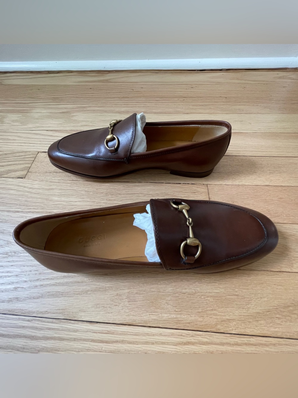 Gucci Brown Horsebit Loafers with Gold Hardware NIB (Sz 36.5) - Picture 7 of 13